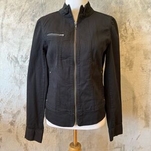 Biker Y2K Streetwear Punk Black Jacket Sz 6